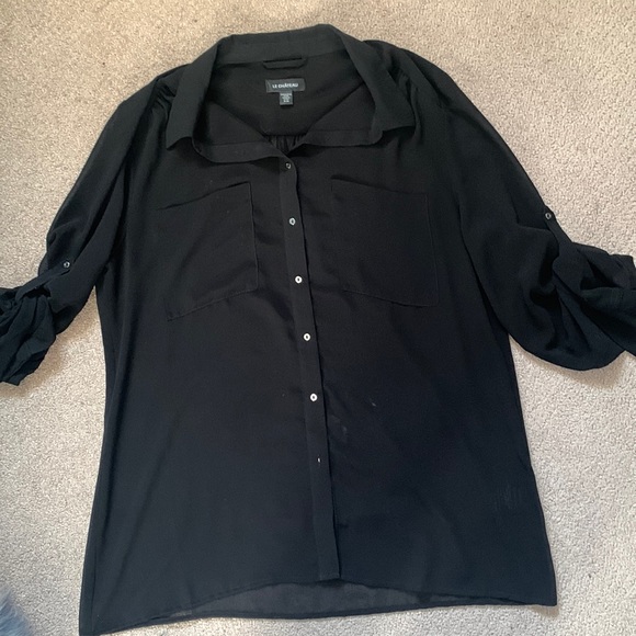 Le Chateau Black Blouse - Picture 1 of 2